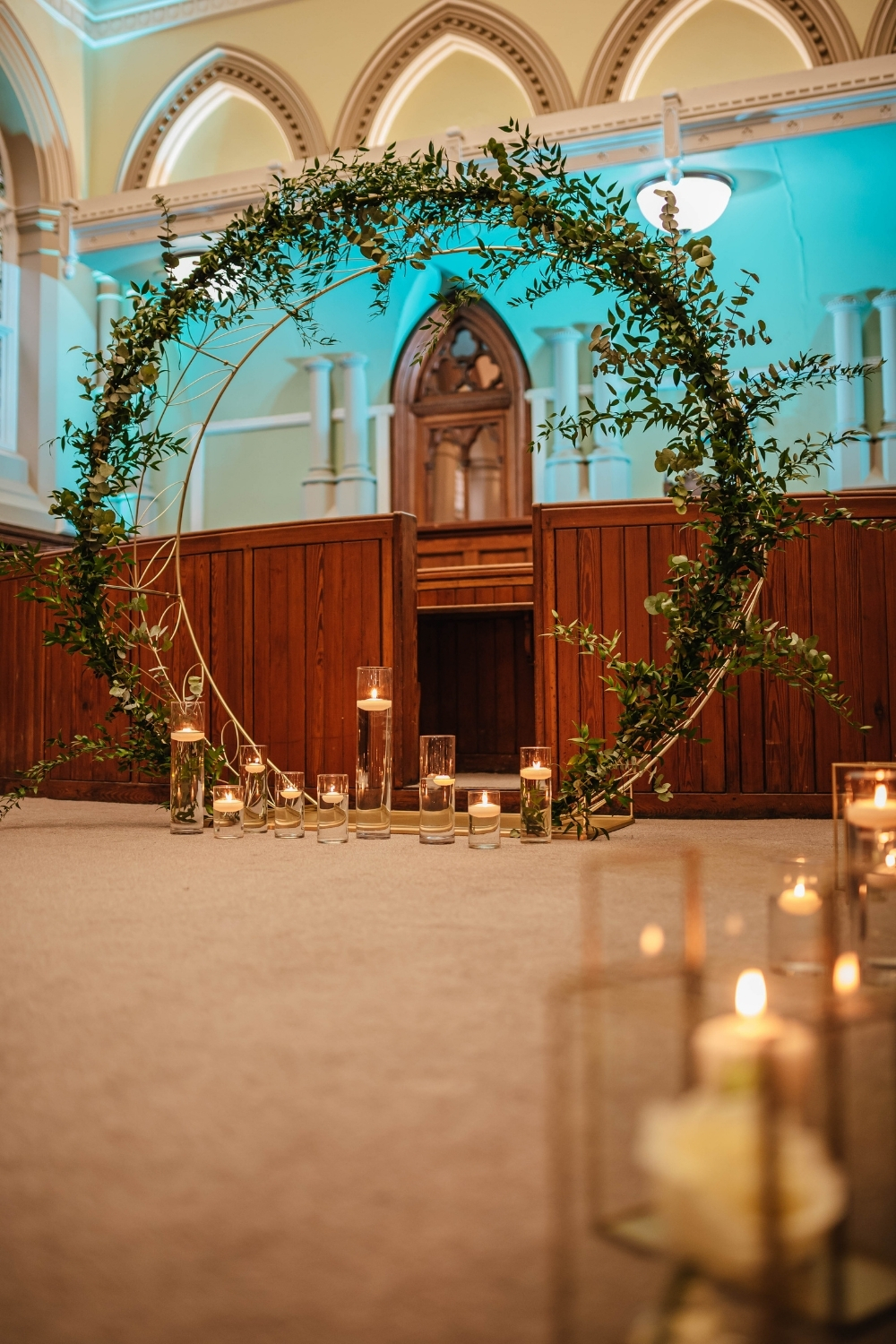 Foliage-moongate-wedding-arch-Ambience-Venue-Styling-Teesside Foliage moongate wedding arch Ambience Venue Styling Teesside