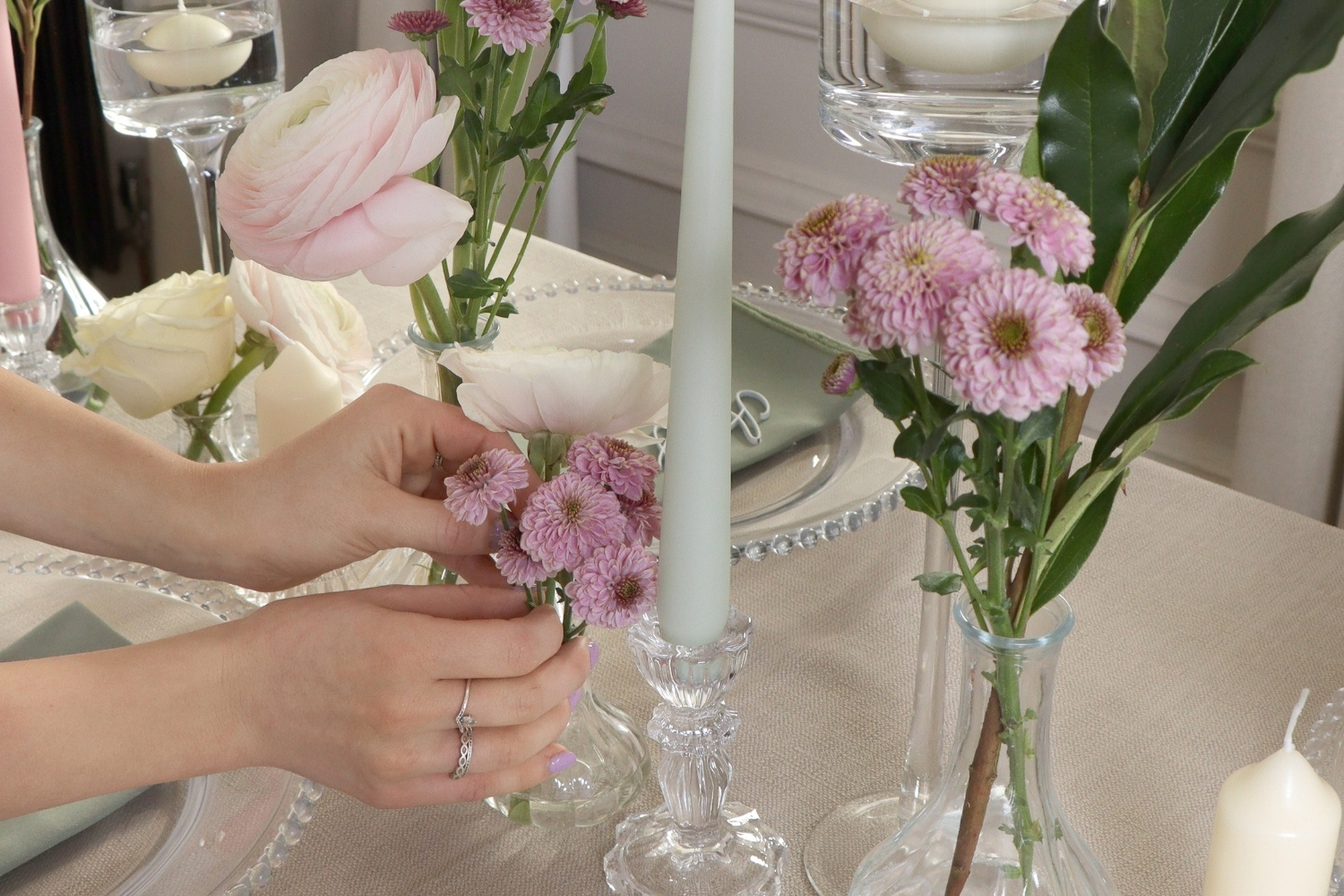 Wedding Place Setting With Olive Ambience Venue Styling Winchester And Southampton