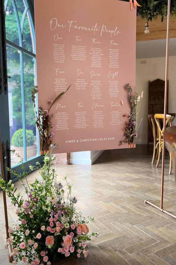 Ambience Venue Styling Uk Wedding Decor Staircase Feature Floral Column Floating Candles Velvet Black Glass Square Vases LED Entrance