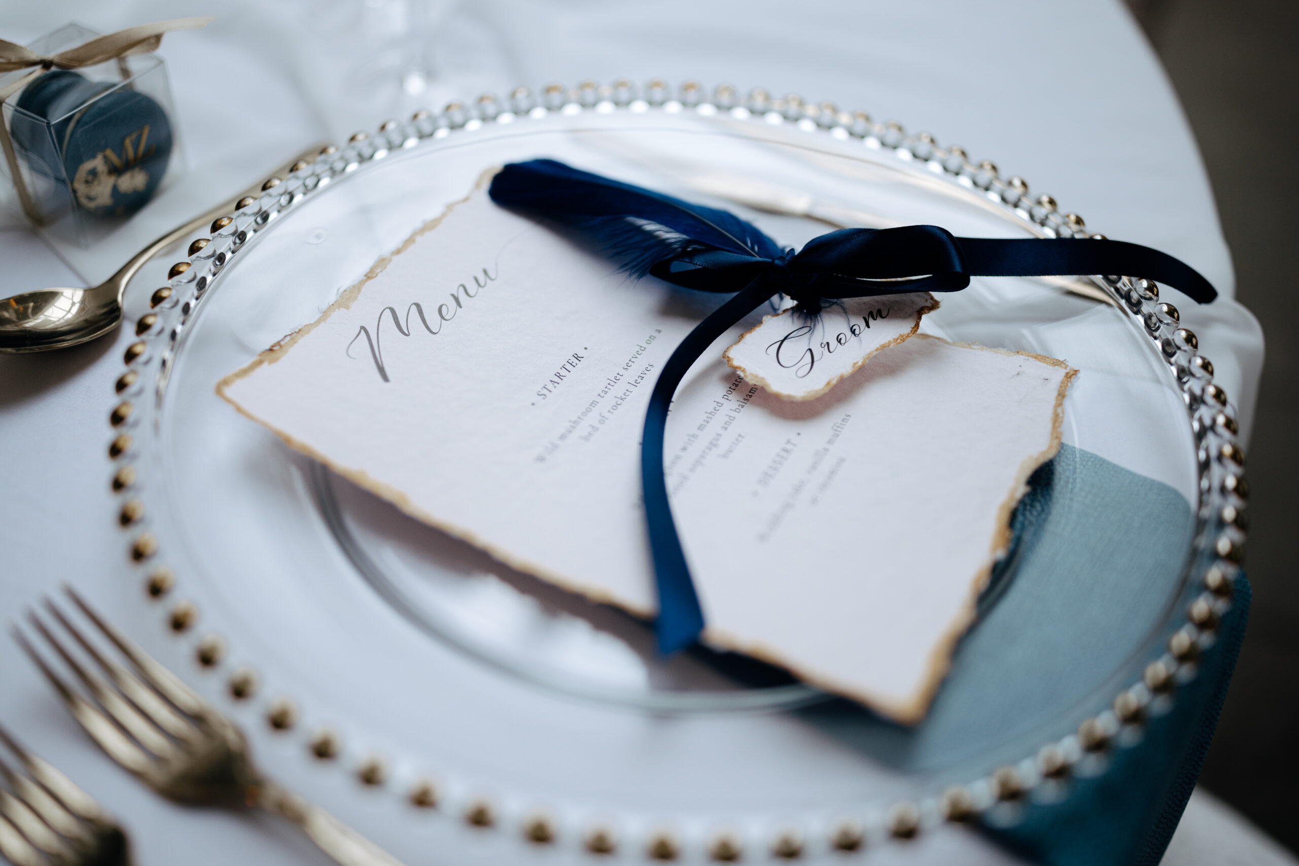 Ambience Venue Styling Derbyshire Velvet Bow Place Name