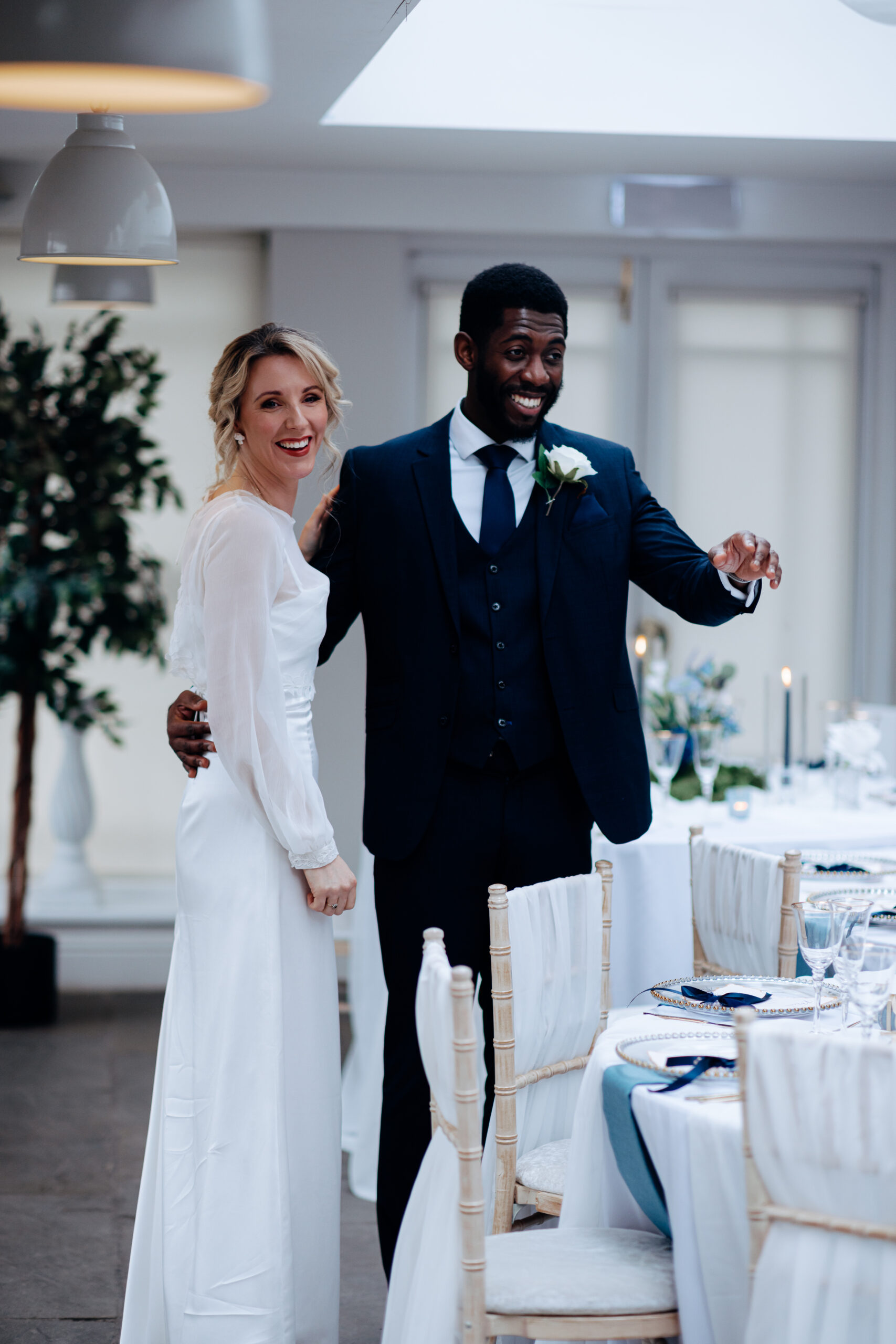 Ambience Venue Styling Slip Dress Sheer Sleeves