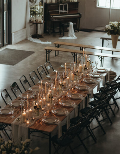 Ambience Industrial Wedding Decor Pillar Candles