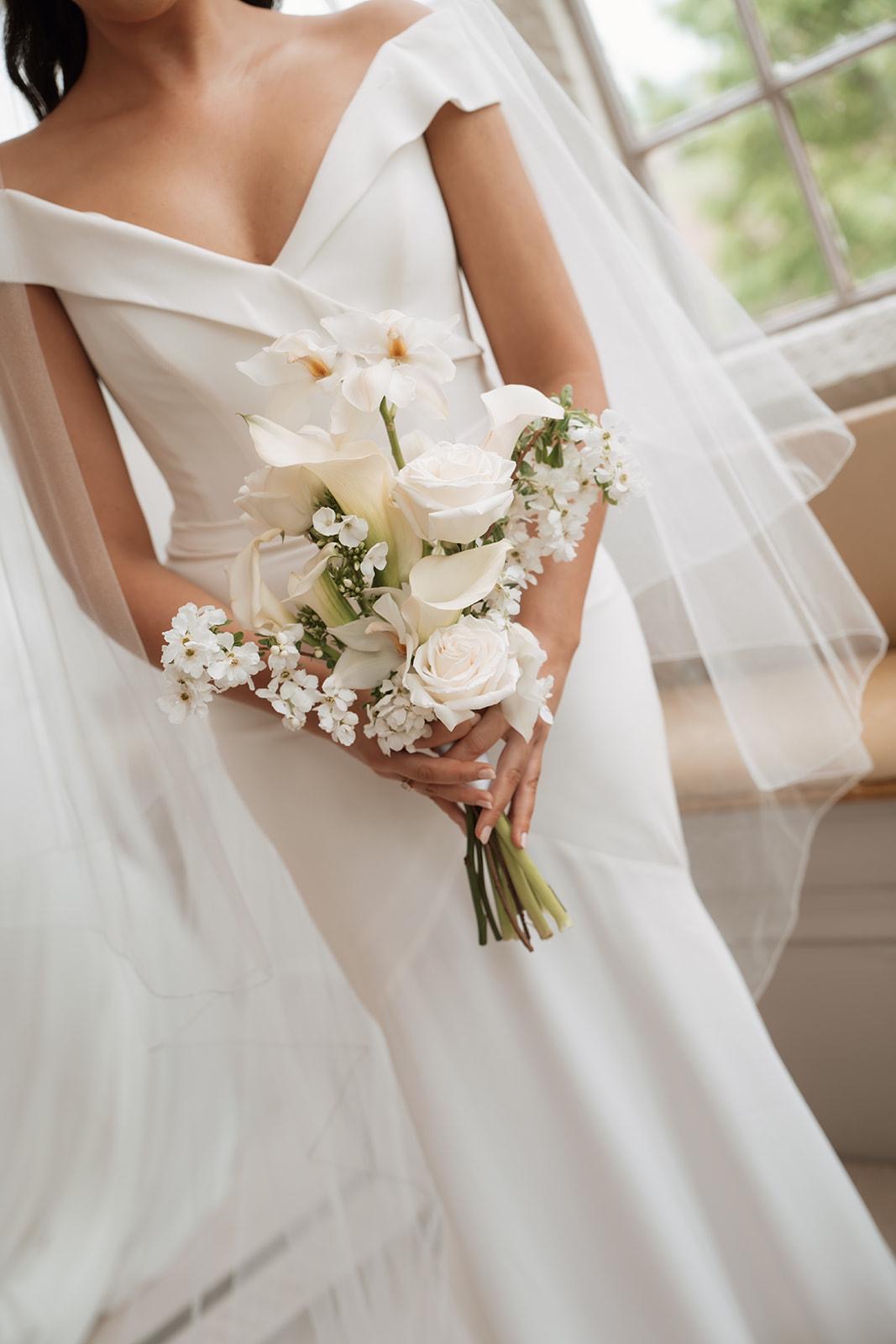 Ambience-Venue-Styling-Malton-North-Yorshire-Coast-Trending-Bridal-Bouquet-White-Green-Ivory-Floral-Design