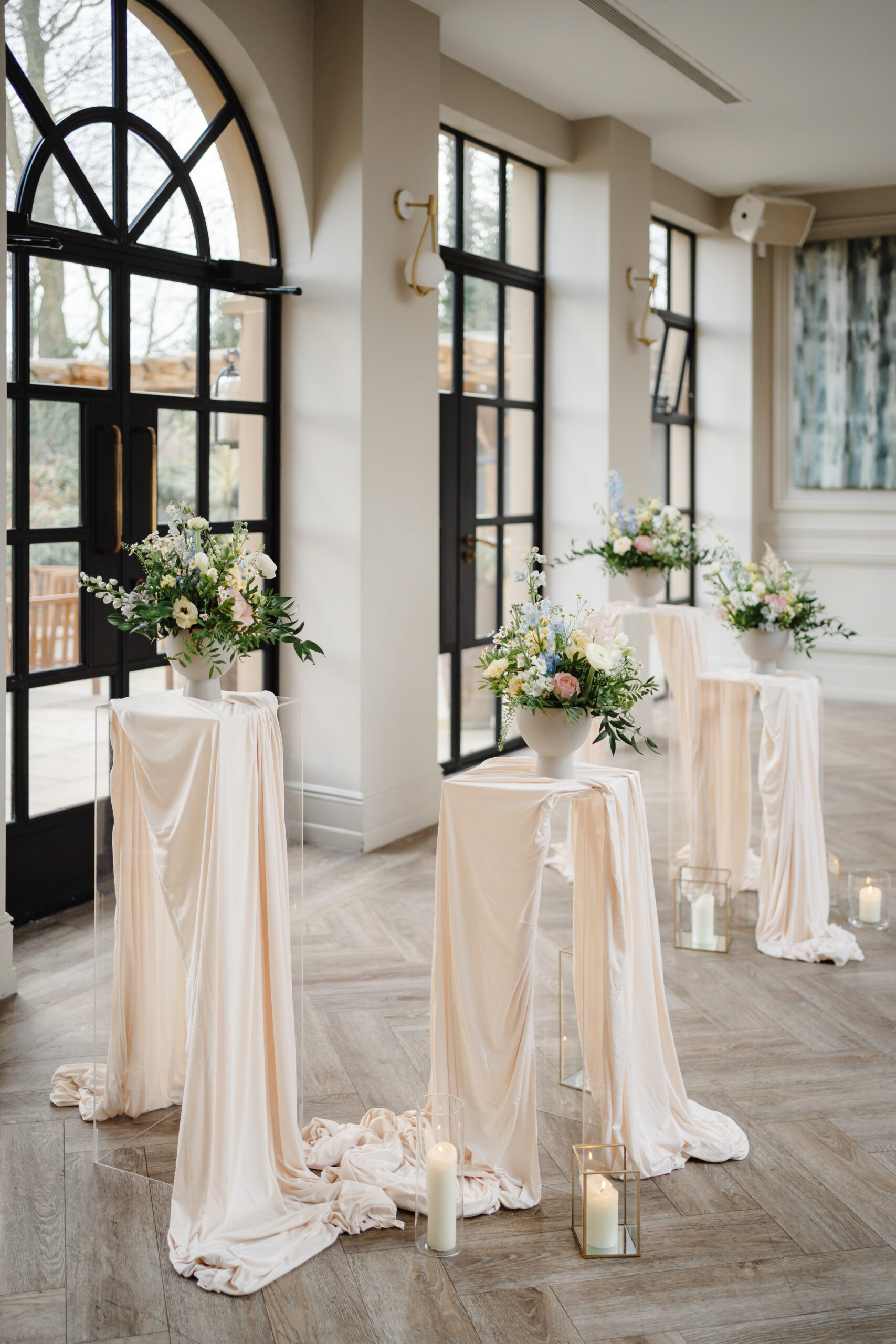 Ambience Venue Styling Buckinghamshire Christmas Themed Wedding Monochrome Bespoke Signage Wedding Breakfast Decor