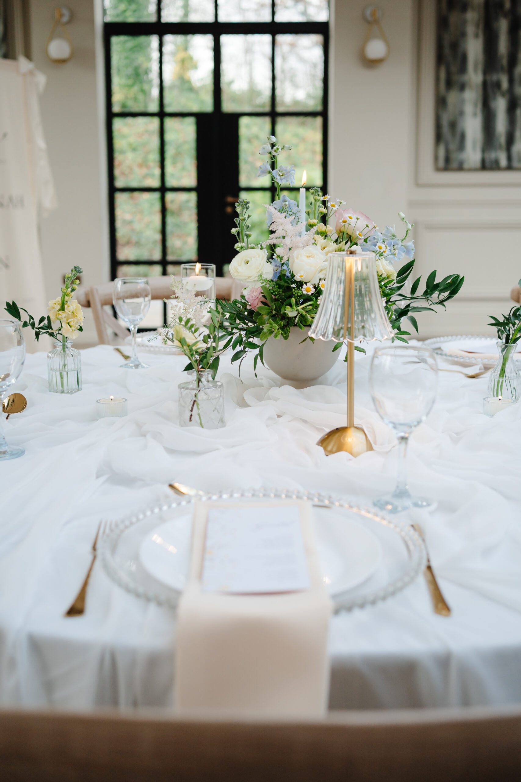 Ambience Venue Styling Buckinghamshire Christmas Themed Wedding Monochrome Real Bride Groom Chair Decor Trending