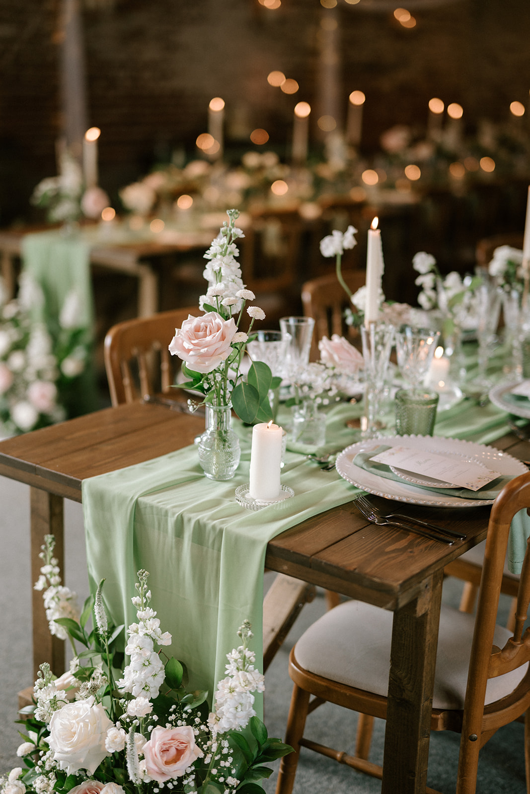 Ambience Venue Styling Buckinghamshire Christmas Themed Wedding Monochrome Bespoke Signage Wedding Breakfast Decor